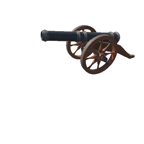 Medieval cannon Low-poly 3D model-2016342